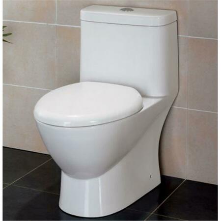 FIXTURESFIRST Modern Dual Flush One Piece Eco-Friendly Ceramic Toilet FI34393